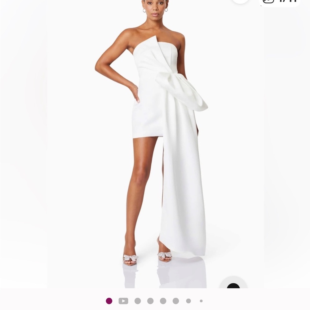 NWT M Elliatt White One Shoulder Dress